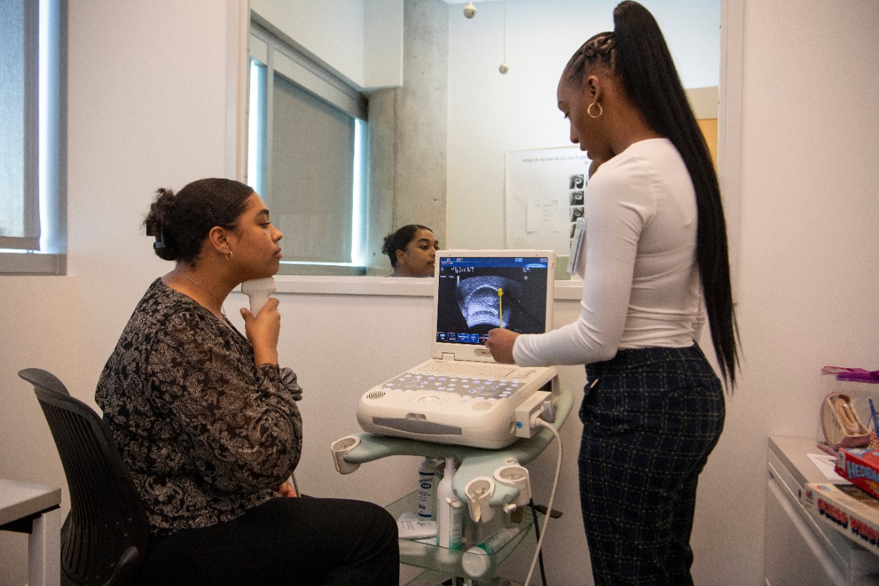 Photographed University Cincinnati students, faculty for marketing promos for CAHS Thursday March 30, 2023 at College of Allied Health Sciences. Photo by Joseph Fuqua II